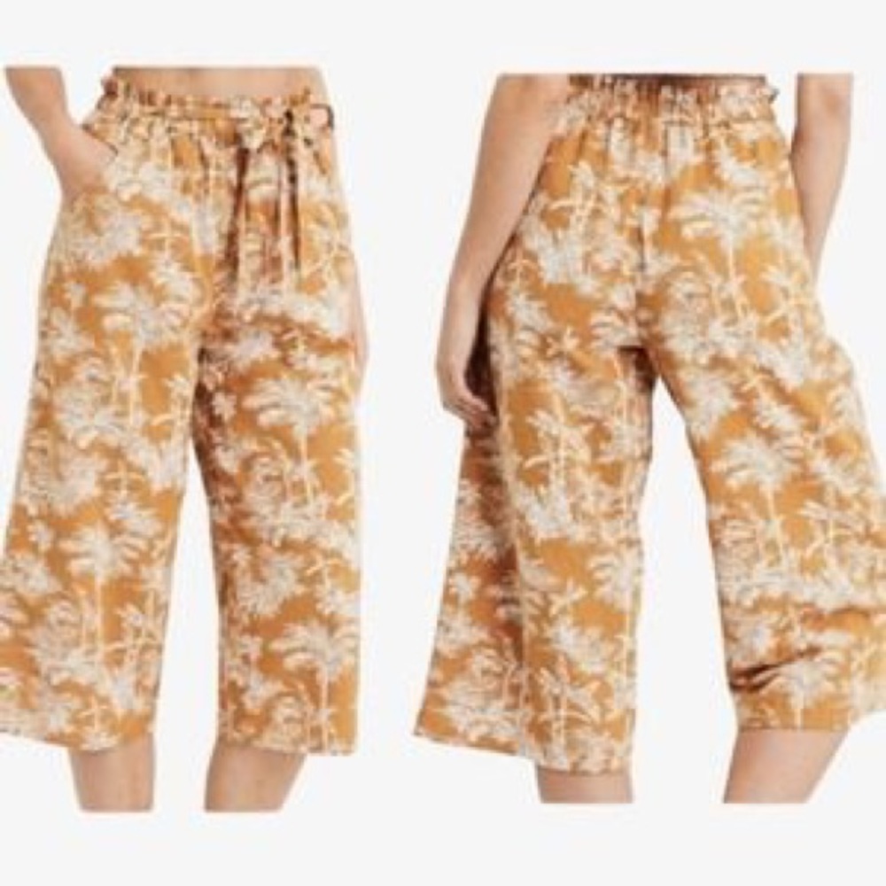 American Eagle Palm Tree High Waist Paperbag Pants M - Picture 13 of 13